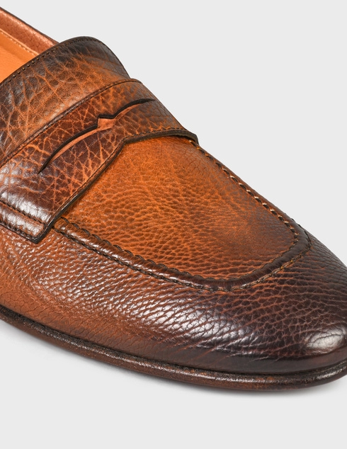 мужские коричневые кожаные Лоферы Fabi FAB9805-brown - фото-5