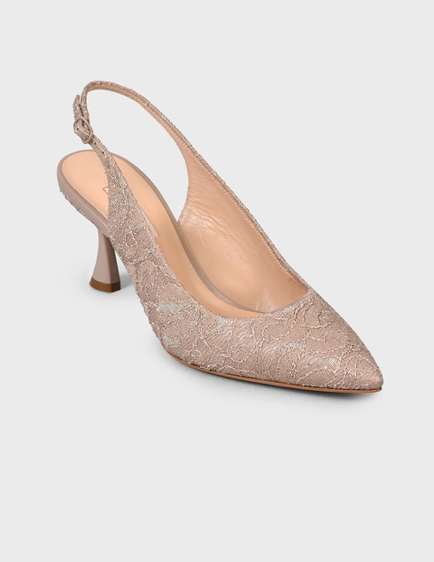 женские бежевые Босоножки Casadei 554-beige - фото-2