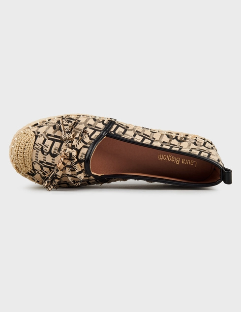 бежевые женские Эспадрильи Laura Biagiotti 9094-logo-jut_beige 6540 грн