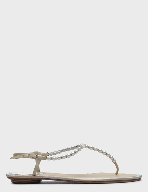 женские бежевые кожаные Сандалии Rene Caovilla 7590_beige - фото-5