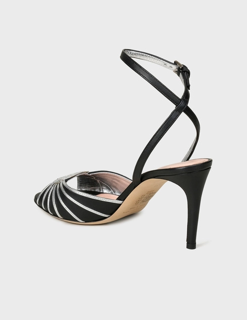 женские черные Босоножки Alberta Ferretti AF-A630580092-silver - фото-2