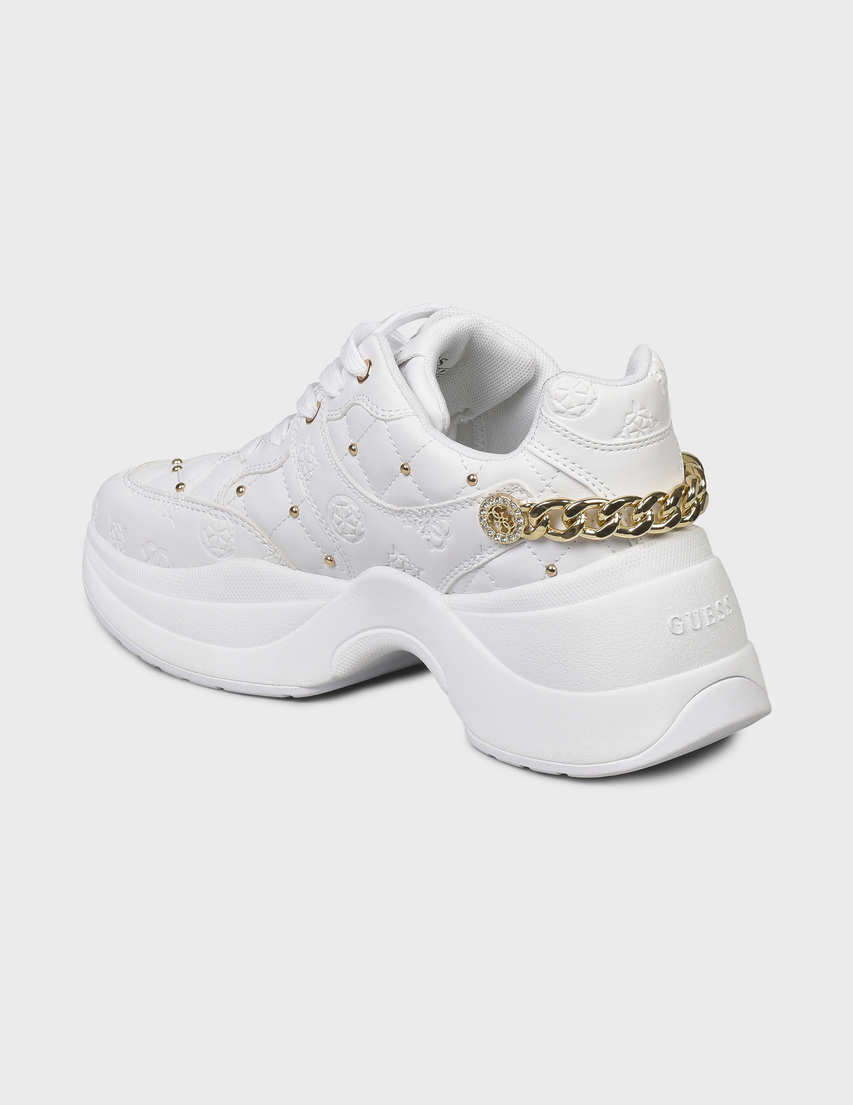 женские белые Кроссовки Guess FL8JENELE12_white - фото-2