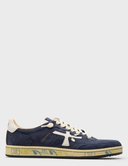 мужские синие замшевые Кеды Premiata BSKTCLAY_7708 - фото-5