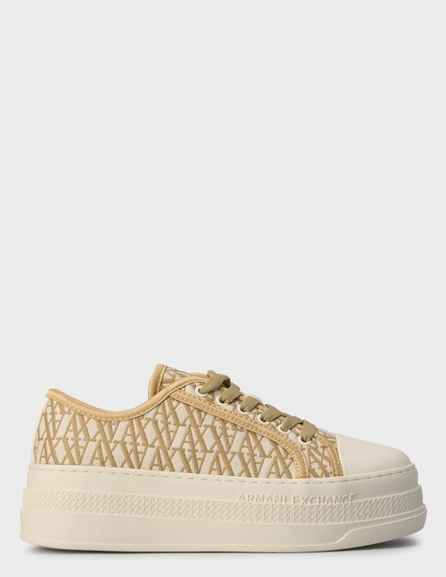 женские бежевые текстильные Кеды Armani Exchange XDX180XV931-U631_beige - фото-5