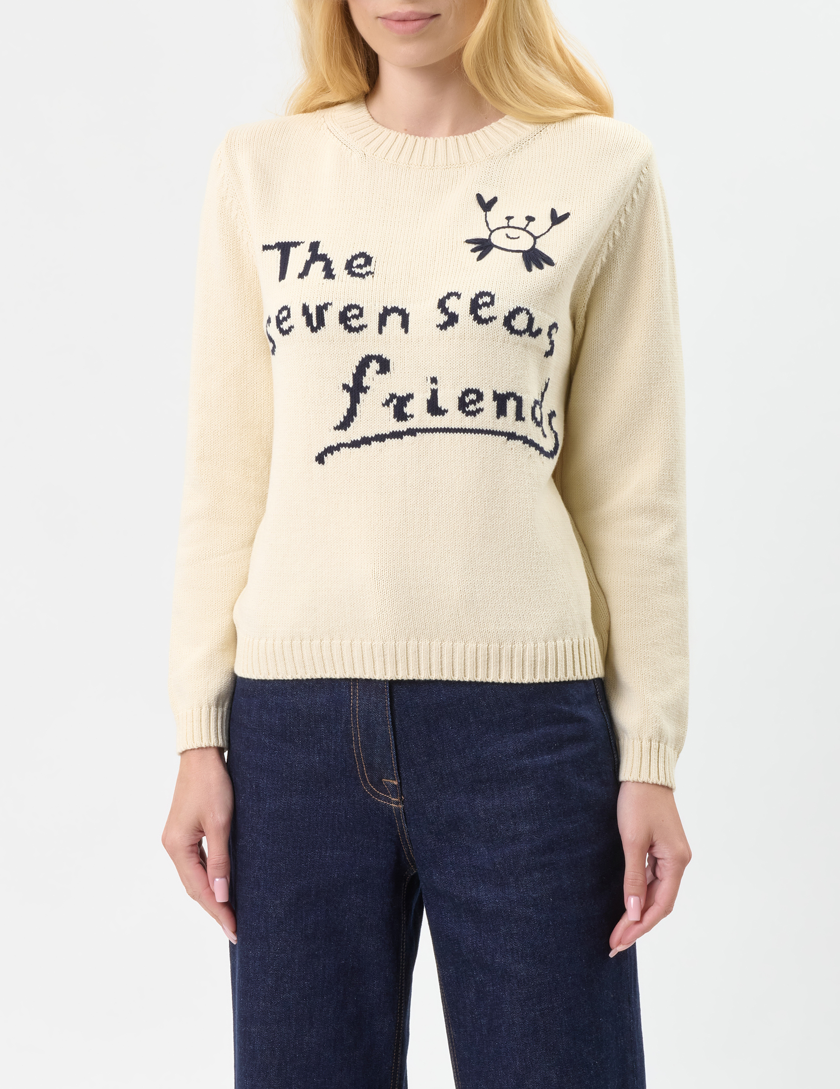 

Свитер, Бежевый;молочный