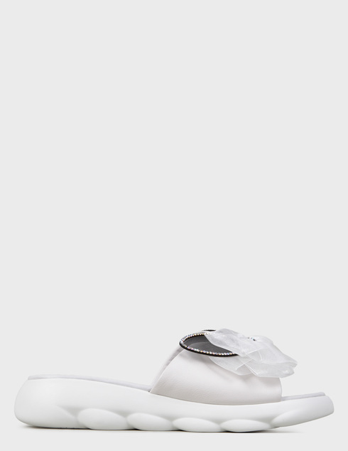 женские белые кожаные Шлепанцы Francesco Valeri AGR-53-white - фото-5