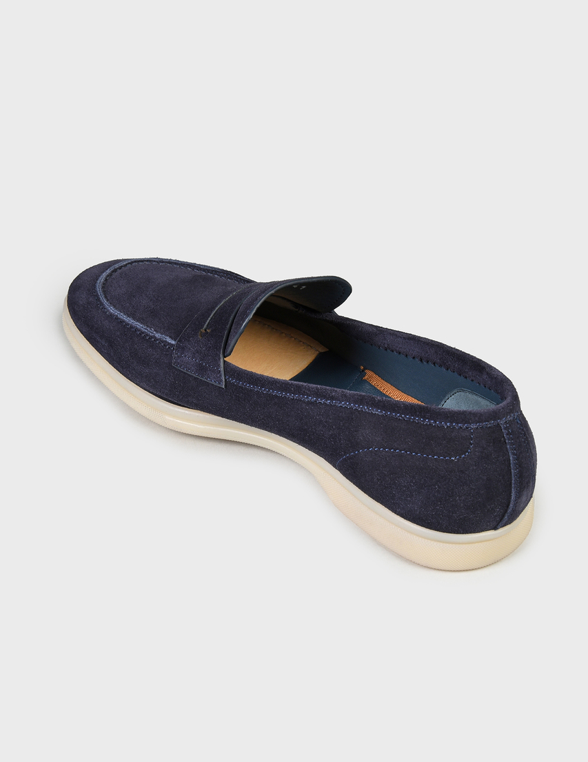 мужские синие Лоферы Fabi 0255-blue - фото-2