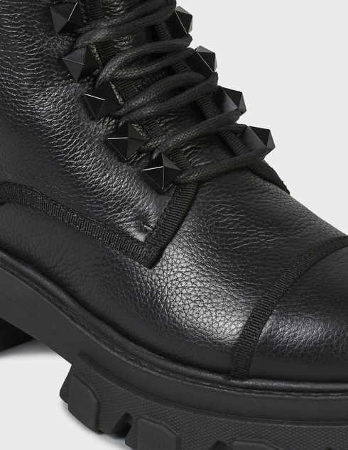 женские черные кожаные Ботинки Stokton BLK71-black - фото-5