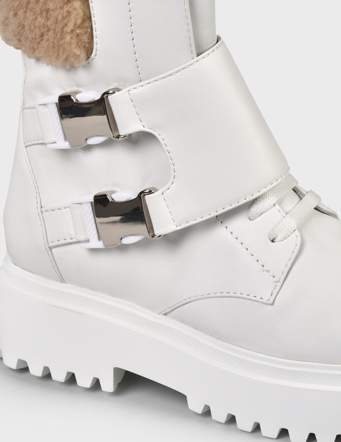 женские белые кожаные Ботинки Le Silla 590-white - фото-5
