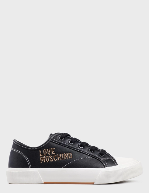 женские черные кожаные Кеды Love Moschino MOS15542NERO_black - фото-5