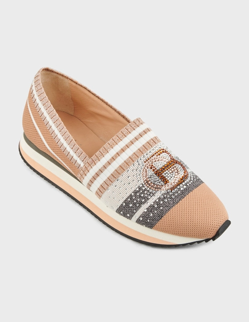 бежевые Слипоны Baldinini 198230_beige