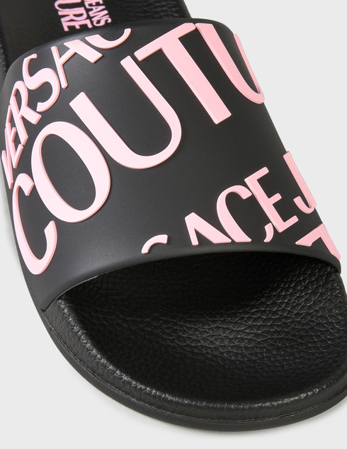 женские черные резиновые Шлепанцы Versace Jeans Couture AGR-E0VWASQ171352899 - фото-5