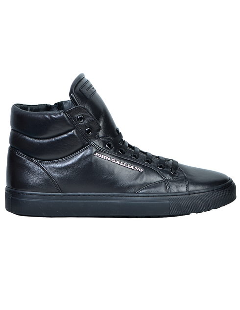 мужские черные Ботинки John Galliano 1288AA - фото-2