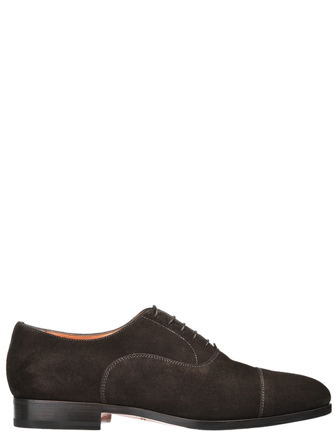 мужские коричневые замшевые Оксфорды Santoni S14285-50_bXown - фото-5