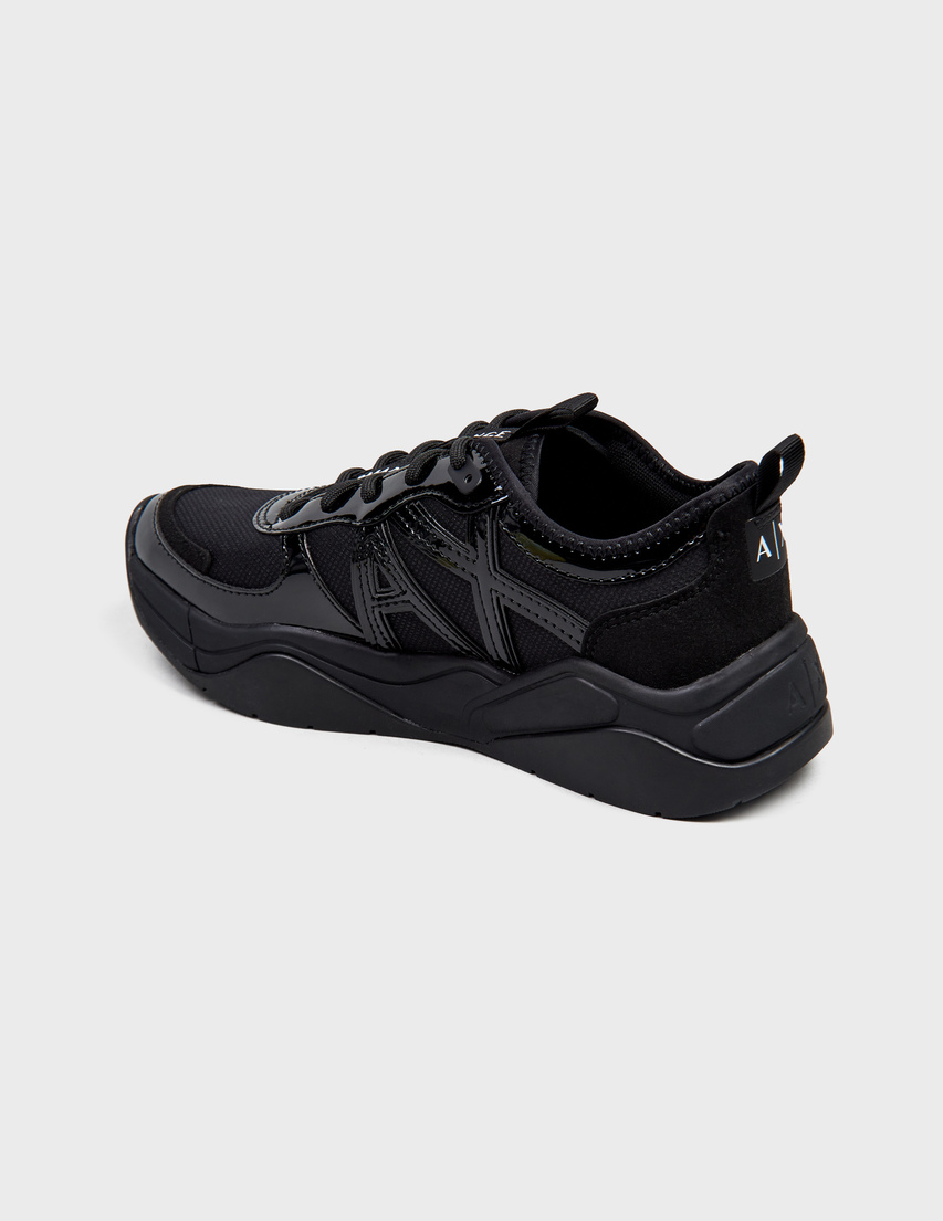 женские черные Кроссовки Armani Exchange XDX039XV311-00002_black - фото-2