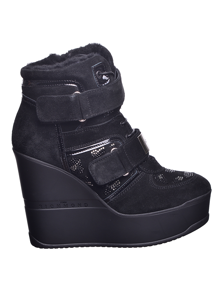 женские черные Сникерсы John Richmond AGR-4956-black - фото-2