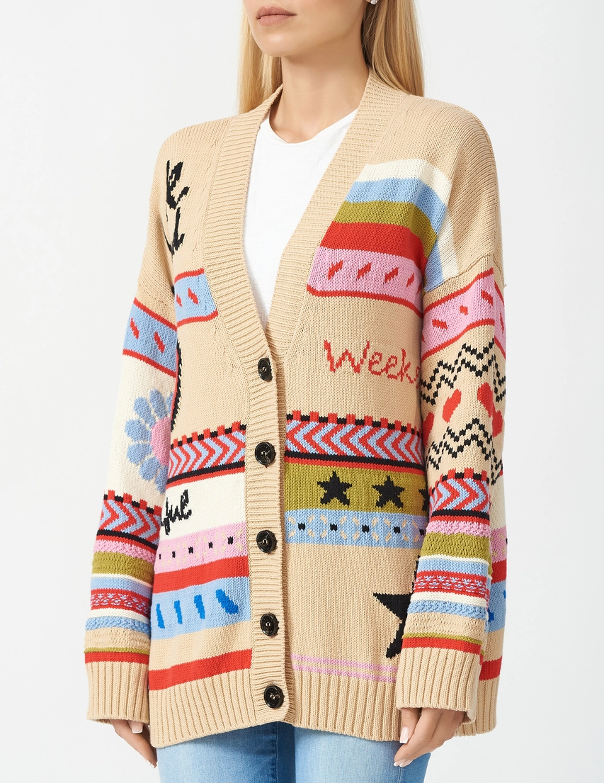 ADEAM Chunky Sallor Cardigan2020年紙タグ新品近 Кардиган Weekend Max Mara AGR-ALCAZAR_multi_179732 (Многоцветный