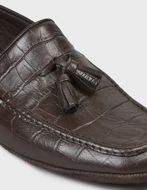 мужские коричневые кожаные Мокасины C.r.b. Creazioni 5506-brown - фото-5