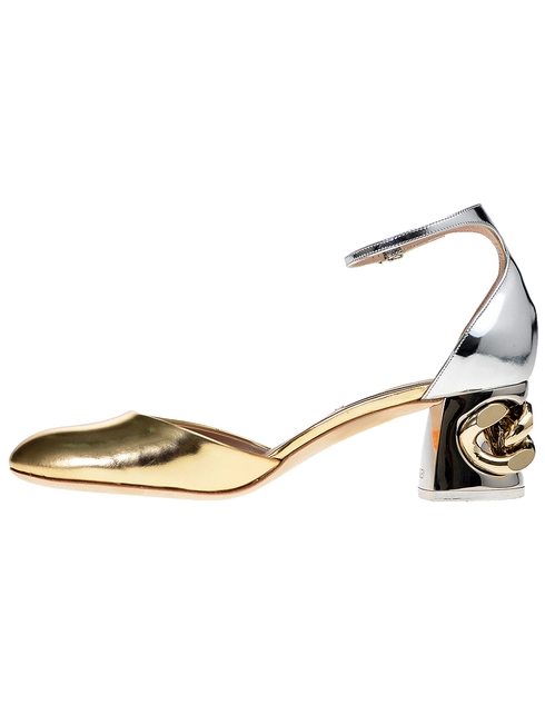 женские золотые Босоножки Casadei N125_gold - фото-2