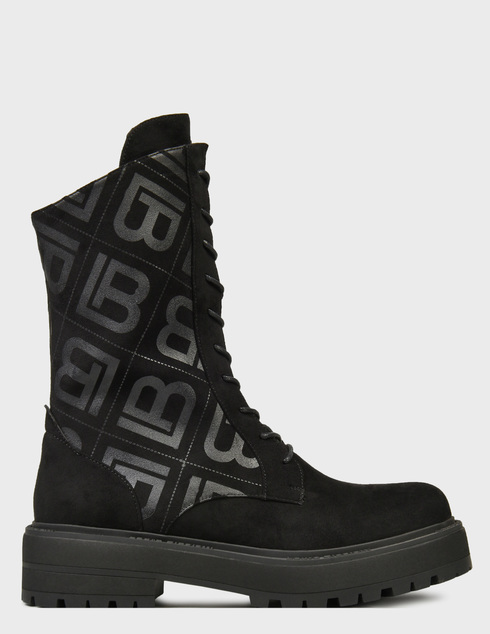 женские черные текстильные Ботинки Laura Biagiotti 8280--logo_black - фото-5
