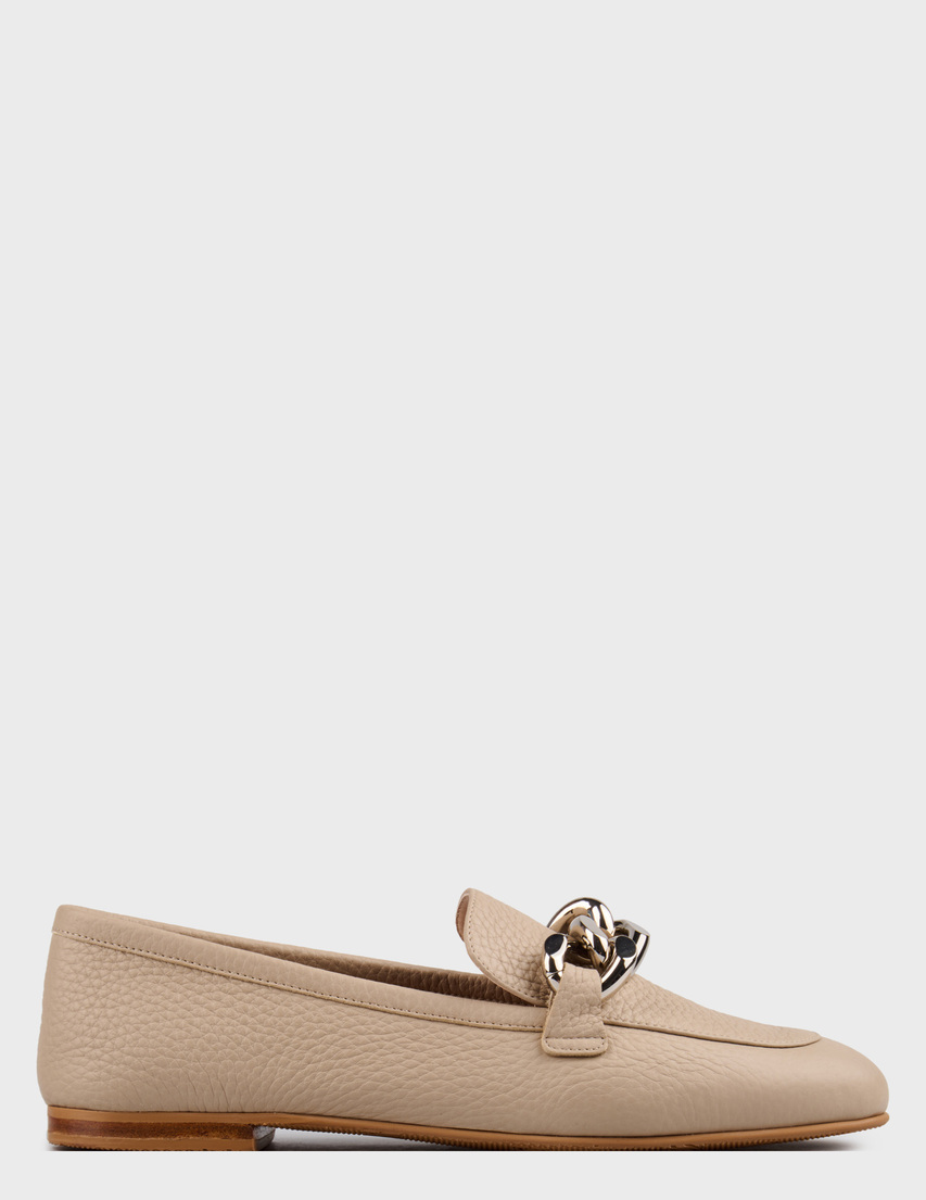 женские бежевые кожаные Лоферы Casadei 2003_beige - фото-5