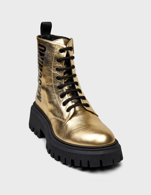 золотые Ботинки Moschino 76035-K-gold