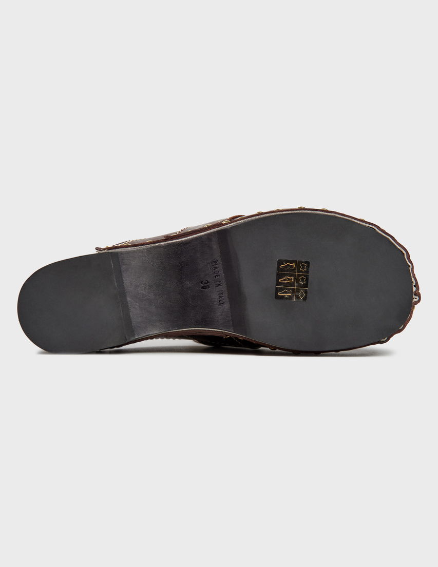 коричневые Шлепанцы Dsquared2 77769-K-brown размер - 38