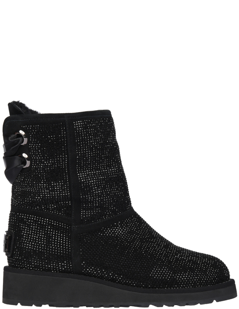 женские черные замшевые Ботинки Gianni Renzi 1364_black - фото-5