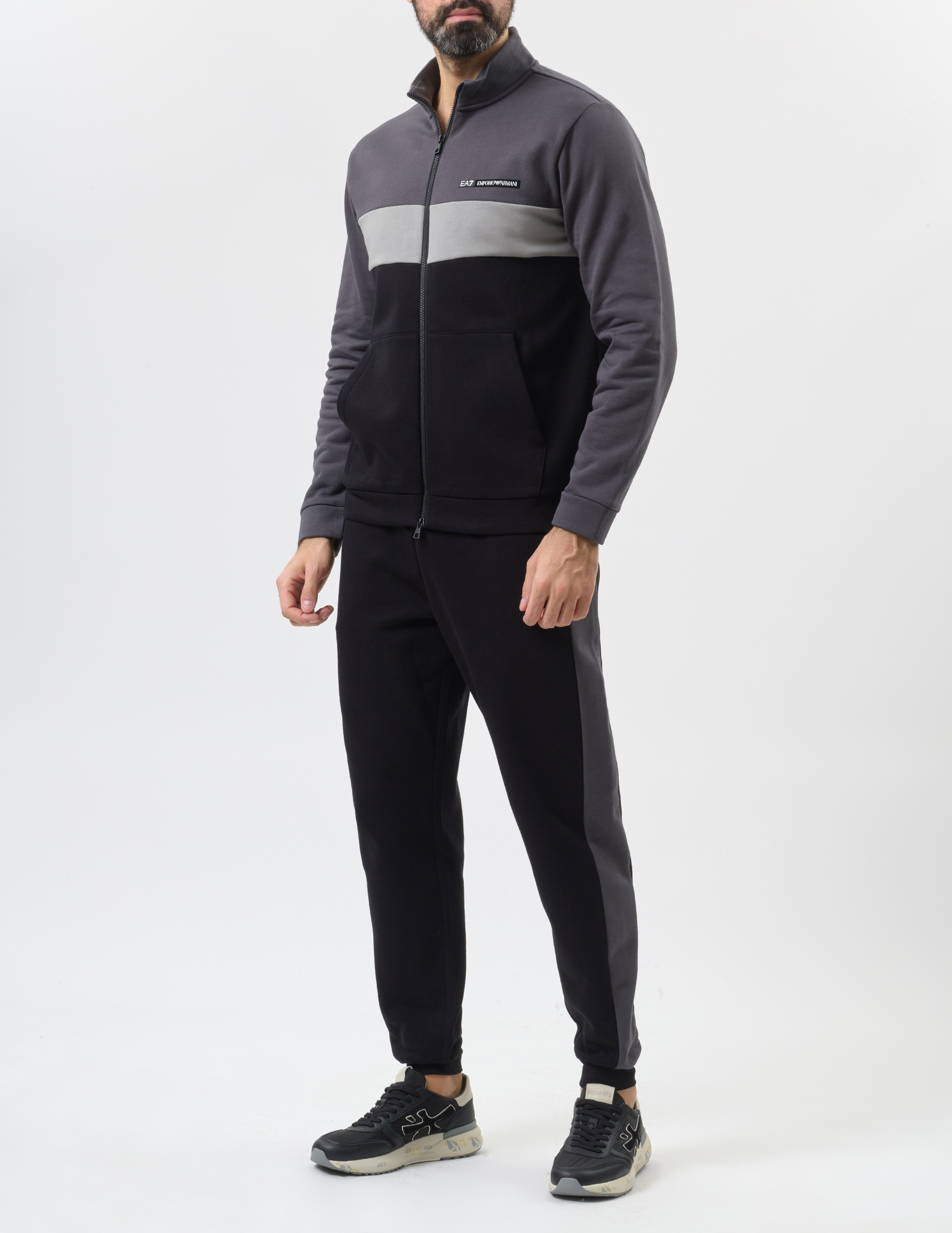 

Костюм спортивный, Серый;черный