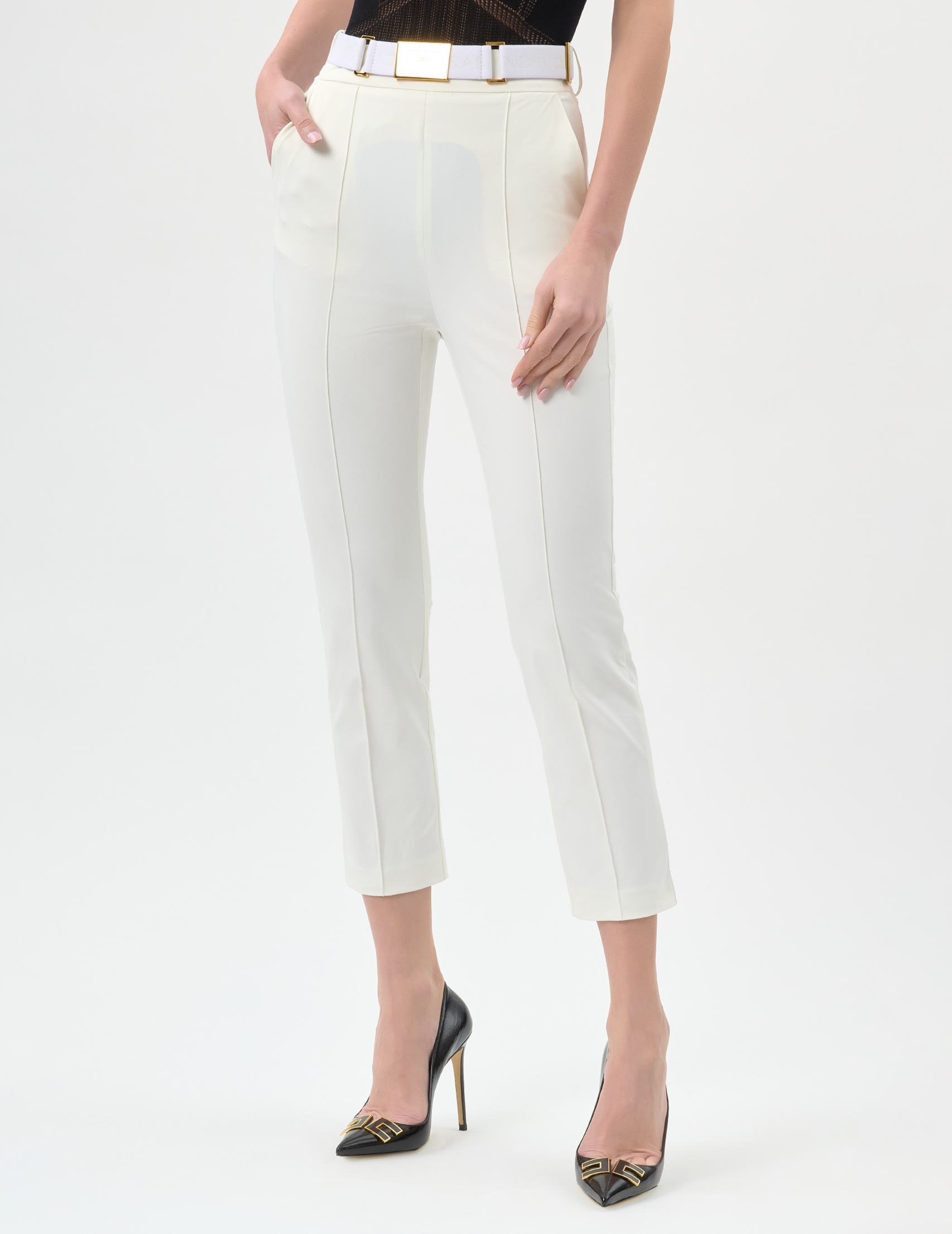 

Брюки, Белый;молочный