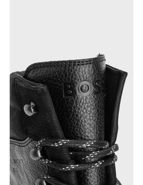мужские черные кожаные Ботинки Boss 50481063 - фото-5