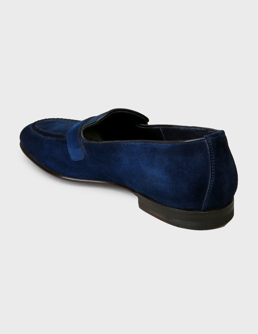 мужские синие Лоферы Santoni Sant-SS20-MCNC17093SA3SRVLU43-blue - фото-2