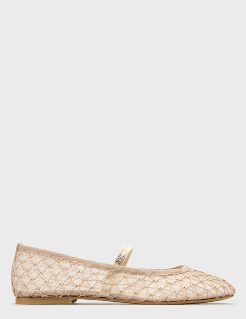 женские бежевые текстильные Балетки Casadei AGR-206_beige - фото-5