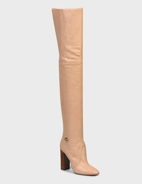 бежевые Ботфорты Elisabetta Franchi SA-37T-16E2-V690-043
