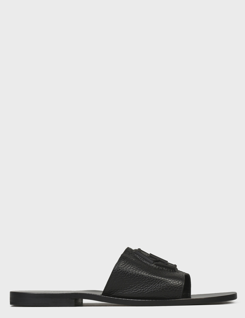 мужские черные кожаные Шлепанцы Philipp Plein PLE010N_black - фото-5