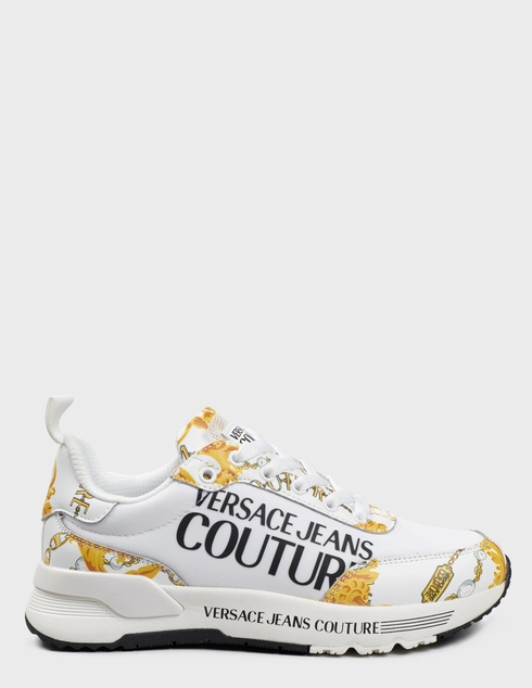 женские белые текстильные Кроссовки Versace Jeans Couture 341-K-R_white - фото-5