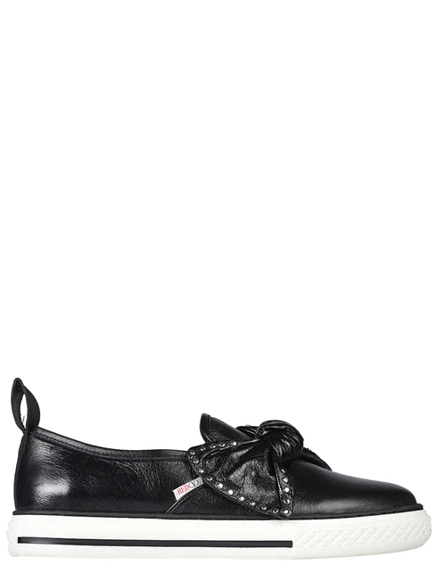 женские черные кожаные Слипоны Red Valentino NQ2S0970GMB0NO_black - фото-5