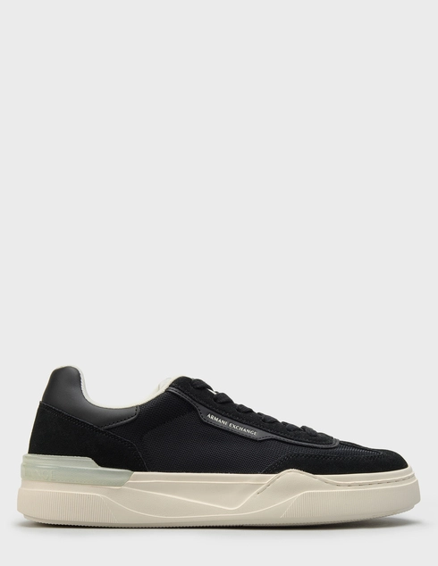 мужские черные текстильные Кеды Armani Exchange XM002688-AF17539-UC001_black - фото-5