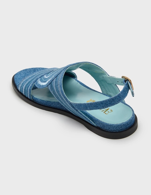 женские синие Сандалии Evaluna F101_blue - фото-2