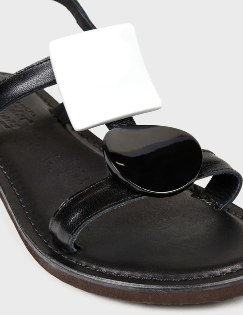 женские черные кожаные Сандалии Eder Shoes 55-black - фото-5
