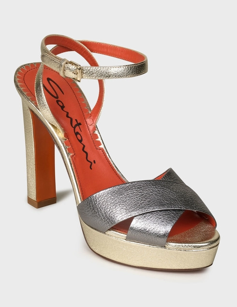 золотые Босоножки Santoni WHOV57080HX2RBKED60-gold