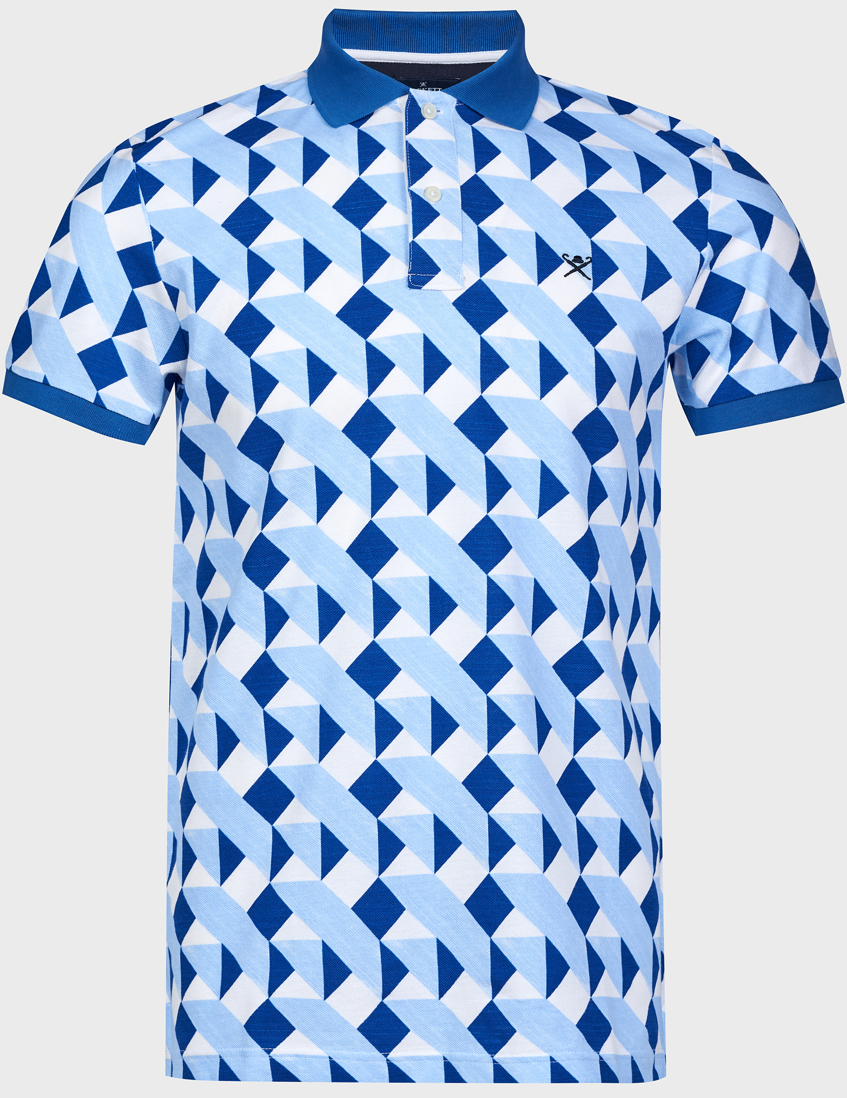 

Поло, Голубой;принт