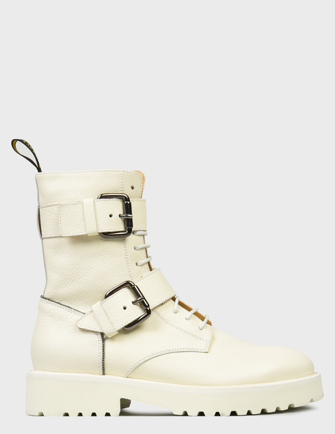 женские белые кожаные Ботинки Doucal'S 8662-white - фото-5