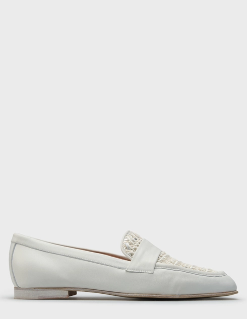 женские белые кожаные Лоферы Alberto Ciccioli 66046-white - фото-5