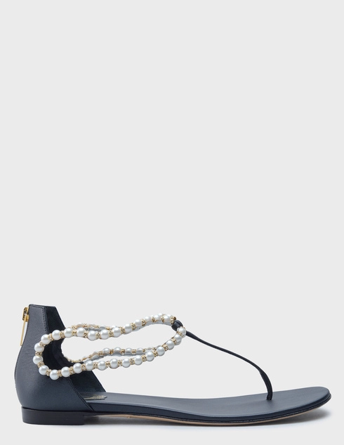 женские черные кожаные Сандалии Rene Caovilla 7646_black - фото-5