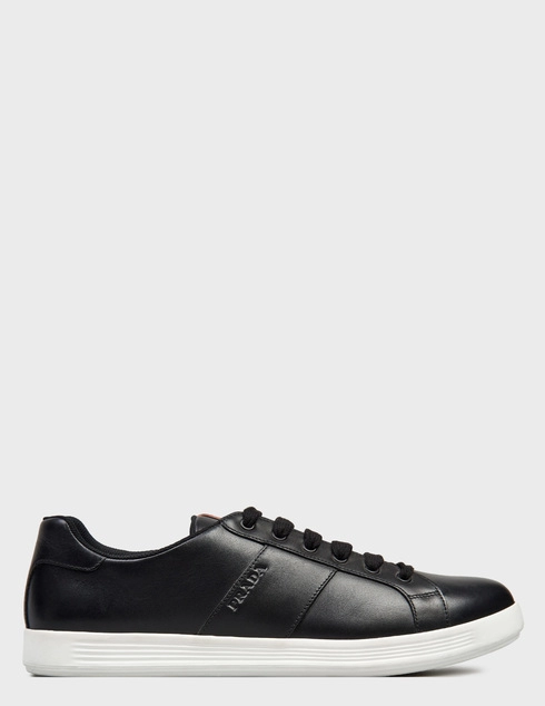 мужские черные кожаные Кеды Prada 4E3369-Nero_black - фото-5