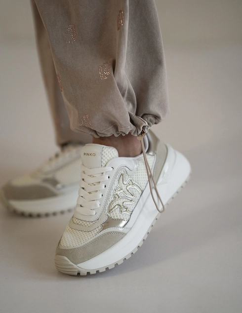 женские бежевые Кроссовки Pinko SS0143P143-ZK9 - фото-6
