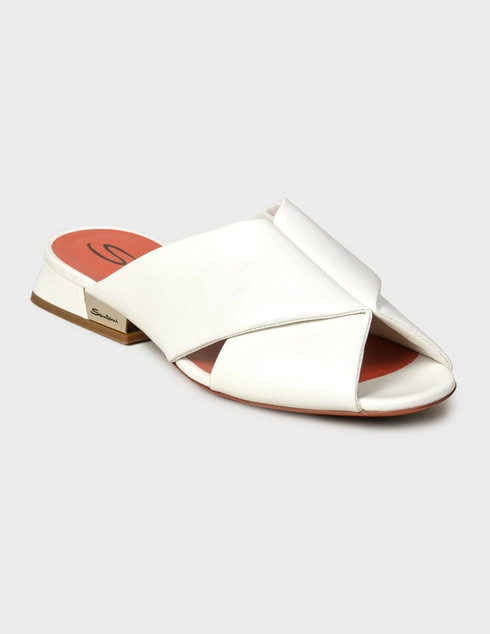 белые Мюли Santoni WHDN57908HI7SPPTI75-white