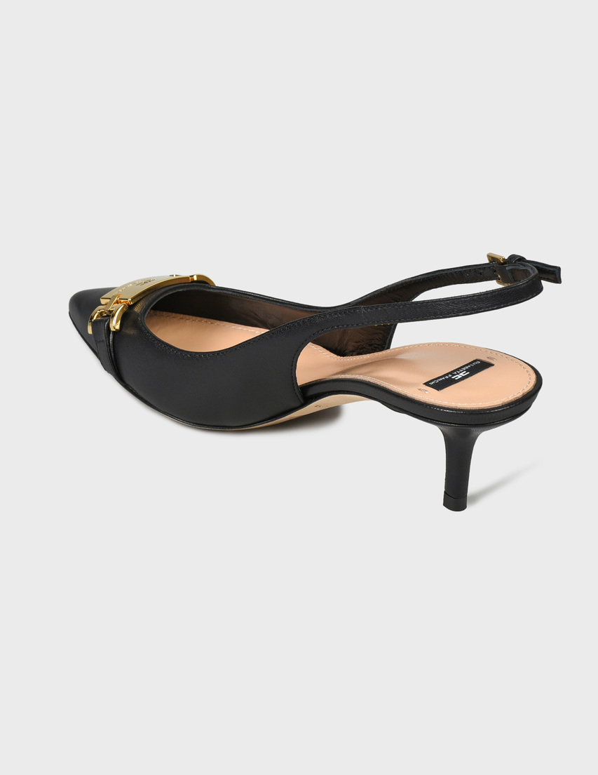 женские черные Босоножки Elisabetta Franchi SA-74L-21E2-V420-110 - фото-2