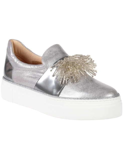серебряные Слипоны Tine's 4129_silver